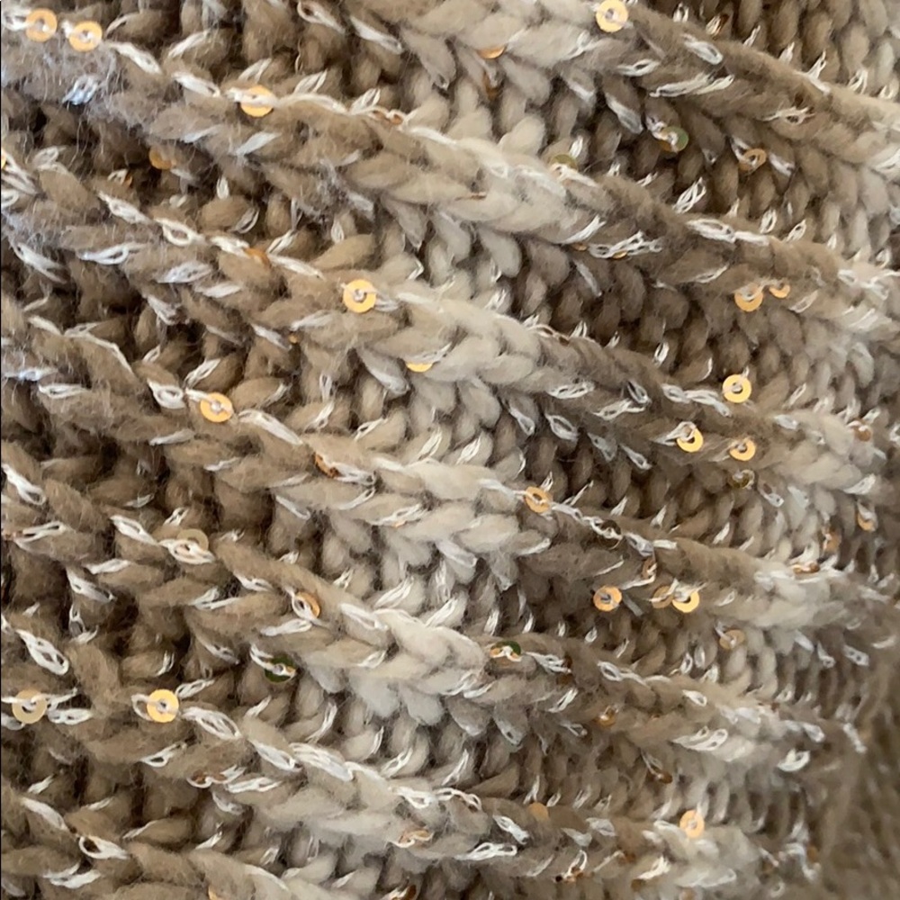 NWT INC Taupe Sequin Ombré Nostalgia Sweater Sz L - Picture 7 of 14